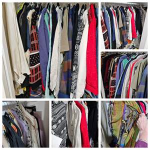 Lot #186- Med-large: Woman’s Shirts, Sweaters, & Jackets