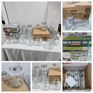 Lot #236- Mega Lot of NEW Mason Jars/Canning Jars