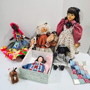 Lot #242- Handmade & Store Bought Dolls