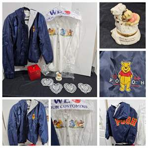 Lot #270- Winnie The Pooh Collectors Lot: Jacket, Shirt, & Trinket Box